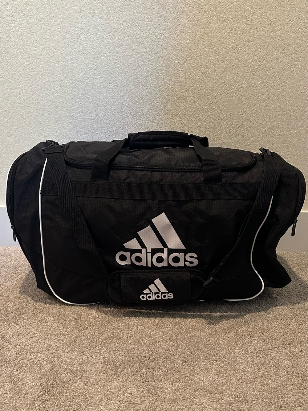 adidas Black Defender Duffle Bag